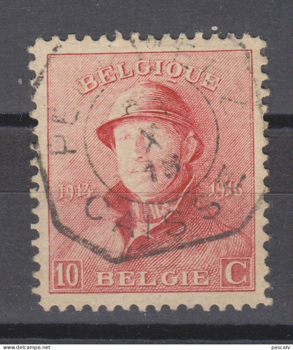 COB 168 Oblitération Centrale De Fortune PERUWELZ CAISSE - 1919-1920 Albert Met Helm