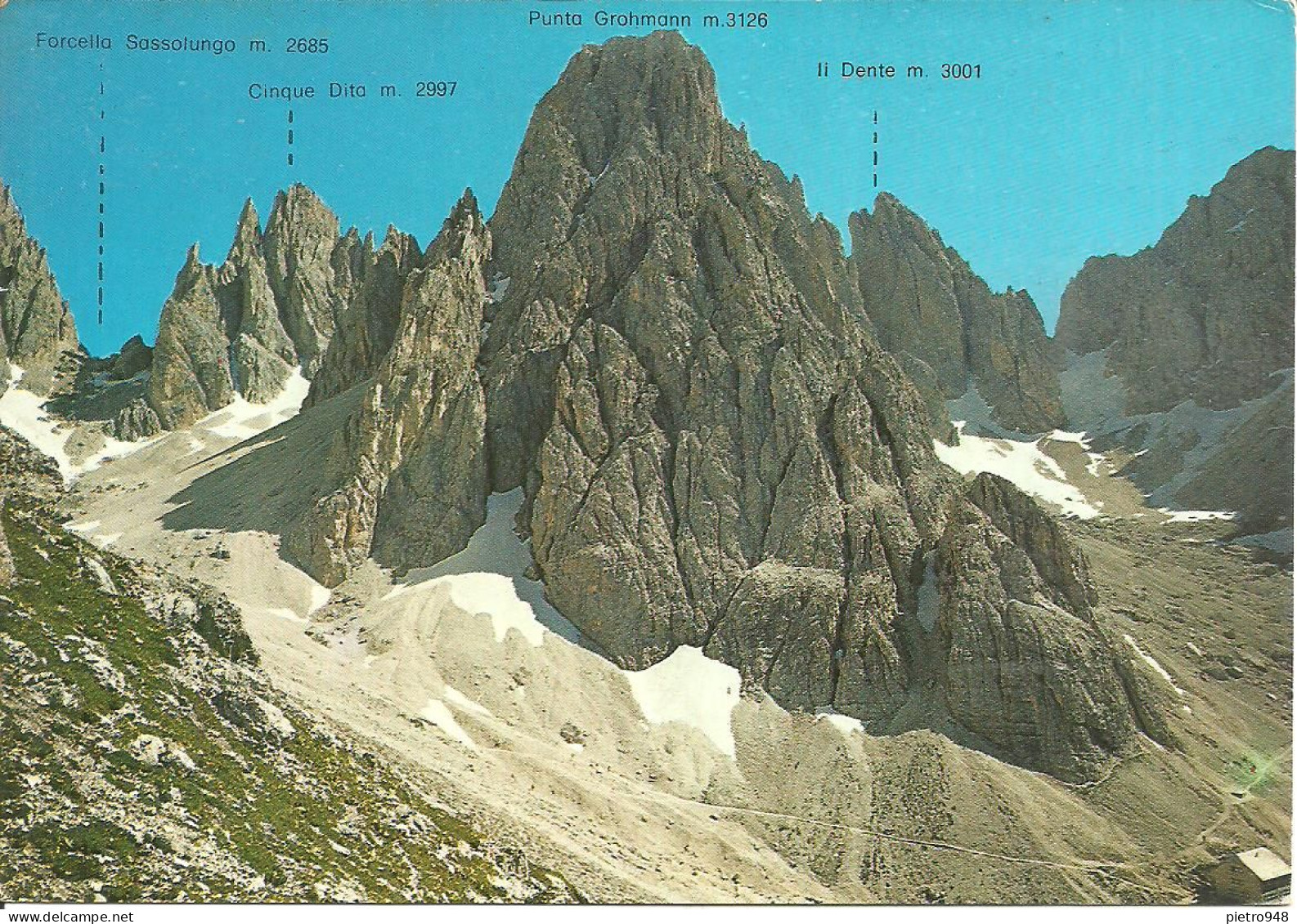 Rifugio Vicenza (Trento) Gruppo Del Sassolungo E Punta Grohmann, Panorama, View, Ansicht - Bolzano (Bozen)