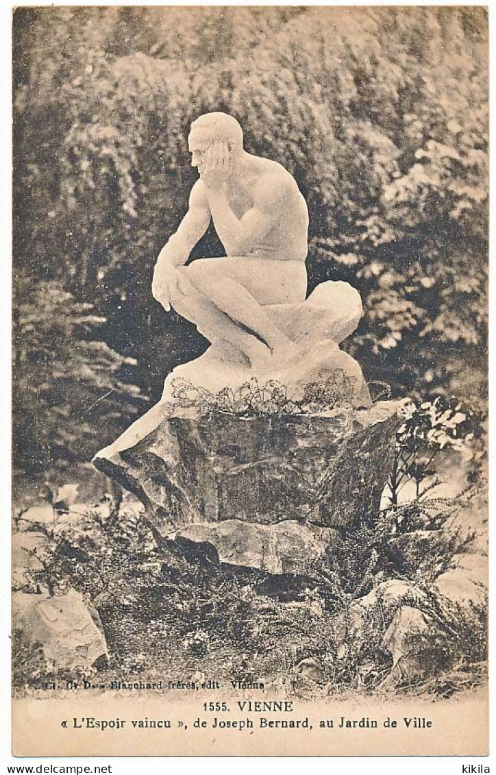CPA / CPSM 9 X 14 Isère  VIENNE "L'Espoir Vancu" Statue De Joseph Bernard, Au Jardin De Ville - Vienne