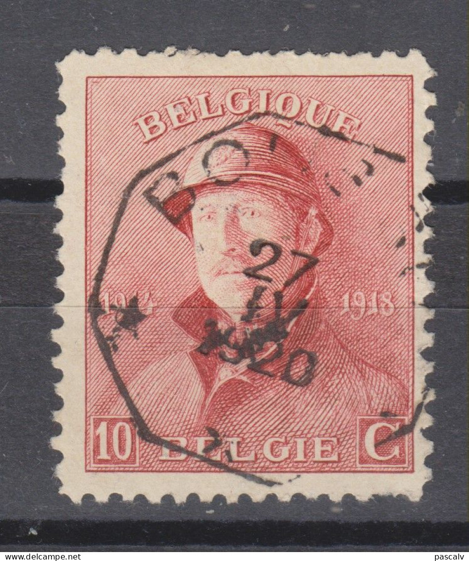 COB 168 Oblitération Centrale Télégraphe BOUSSU - 1919-1920 Albert Met Helm