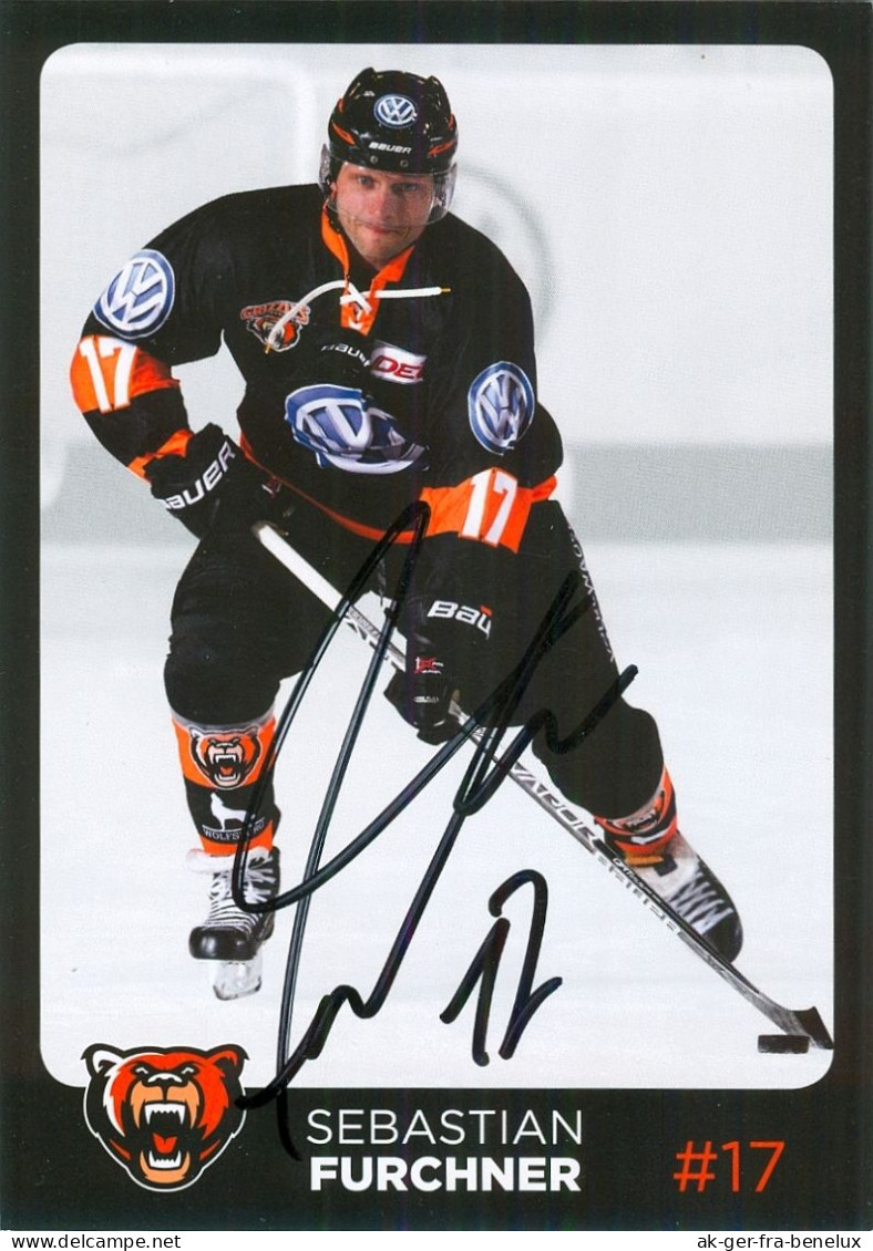 Autogramm Eishockey AK Sebastian Furchner Grizzlys Wolfsburg 17-18 ESV Kaufbeuren Bremerhaven Kölner EC ESV Kaufbeuren - Invierno