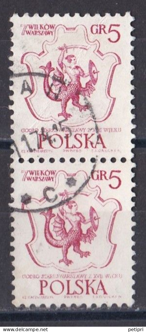 Pologne - République 1961 - 1970   Y & T N °  1449  Paire  Oblitérée - Gebruikt