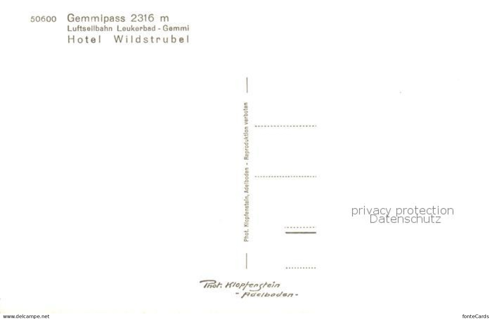 13815392 Gemmipass 2322m VS Luftseilbahn Leukerbad-Gemmi Hotel Wildstrubel  - Other & Unclassified