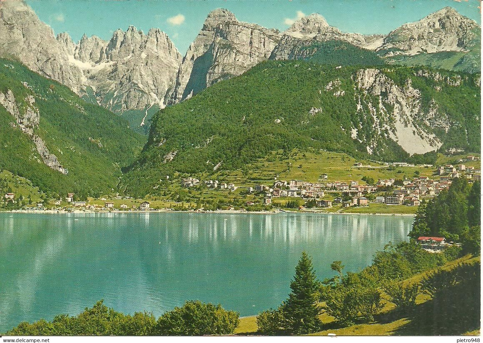 Molveno (Trento) Lago E Panorama, Dolomiti Di Brenta Sul Fondo, The Lake And General View - Trento