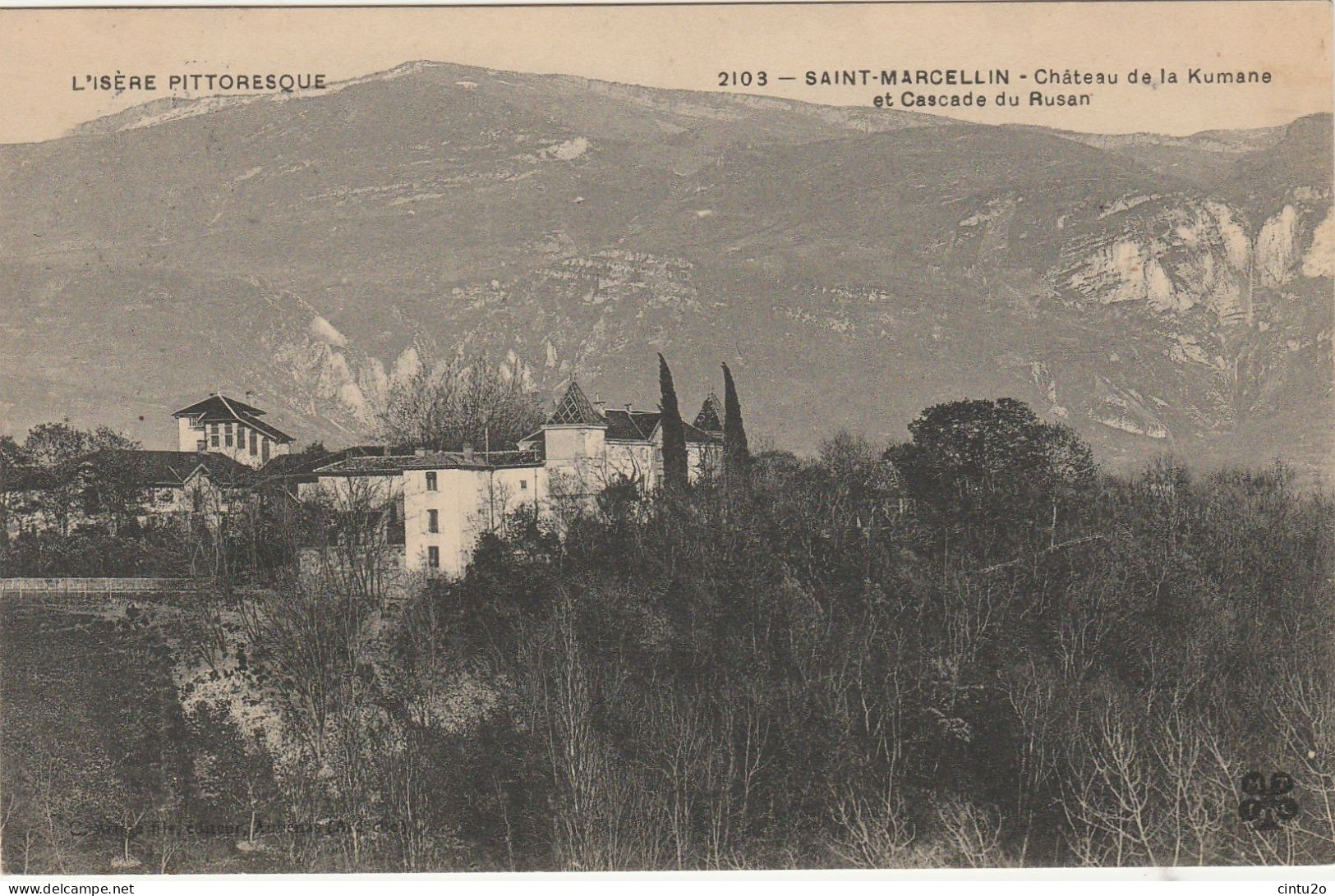 Isère.  Saint-Marcellin.  Château De La Kumane Et Cascade Du Rusan. - Saint-Marcellin
