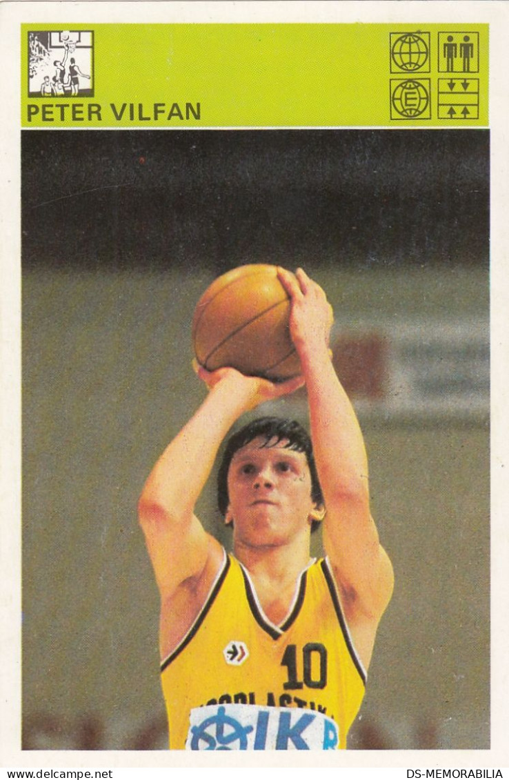 Basketball Peter Vilfan From Maribor Slovenia Yugoslavia Trading Card Svijet Sporta - Basketball