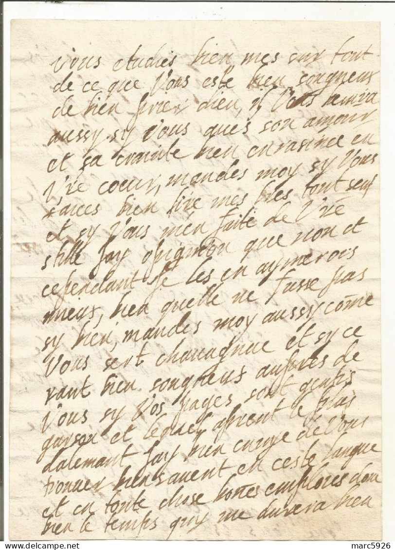 N°1969 ANCIENNE LETTRE DE ELISABETH DE NASSAU A SEDAN AU PRINCE DE SEDAN FREDERIC DATE 1619 - Historische Dokumente