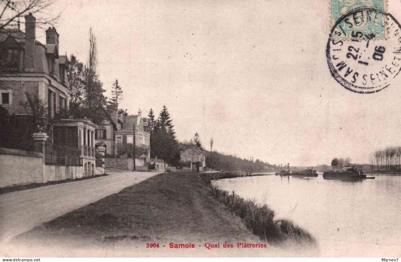 77 Seine Et Marne - CPA - SAMOIS - Quai De Plâtreries - 1906 - Samois