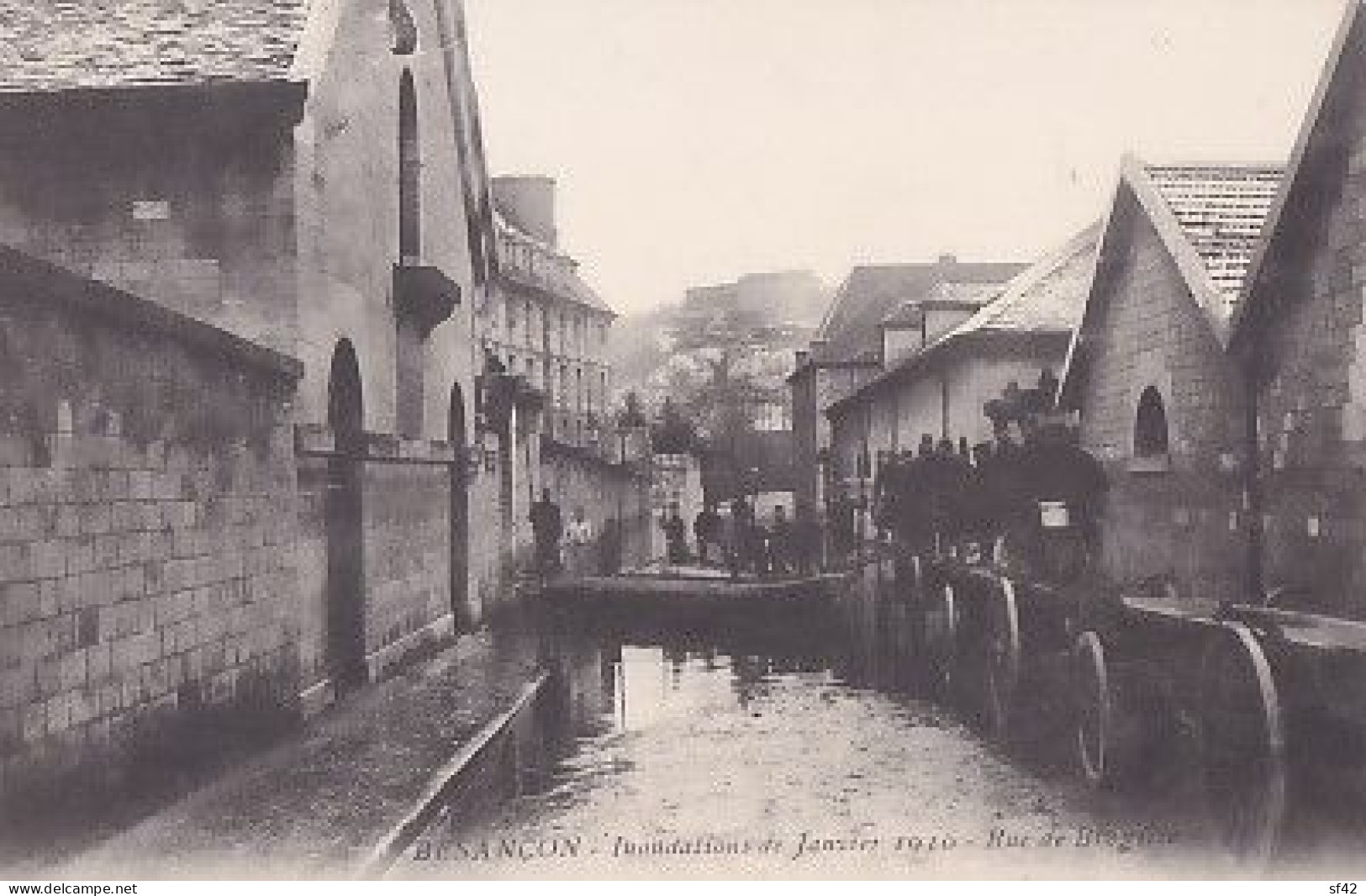 BESANCON            Inondations De Janvier 1910.   Rue De Bregille - Besancon