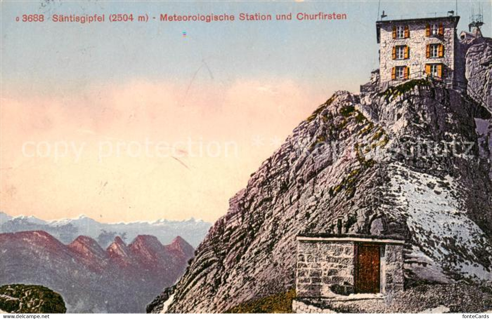 13808582 Saentis 2504m AR Meteorologische Station Und Churfirsten  - Autres & Non Classés