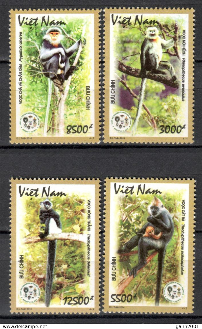 Vietnam 2014 / Fauna Mammals Monkeys MNH Mamíferos Monos Säugetiere / Cu21931  41-12 - Monkeys