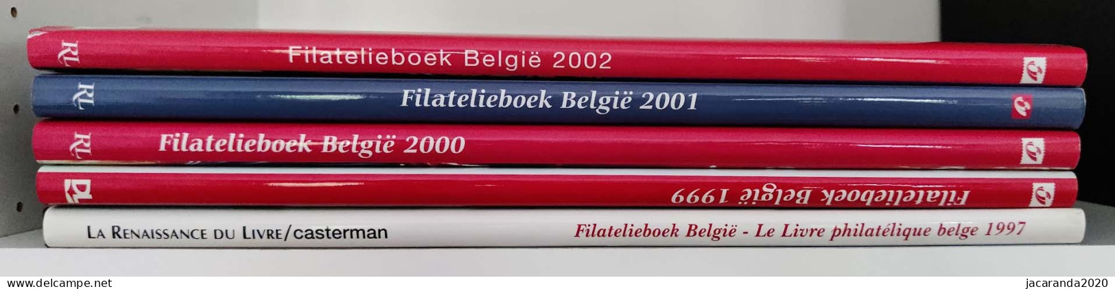 België 1997 + 1999 + 2000 + 2001 + 2002 - Filatelieboek - Zonder Zegels - Livre Philatélique - Sans Timbres - Años Completos