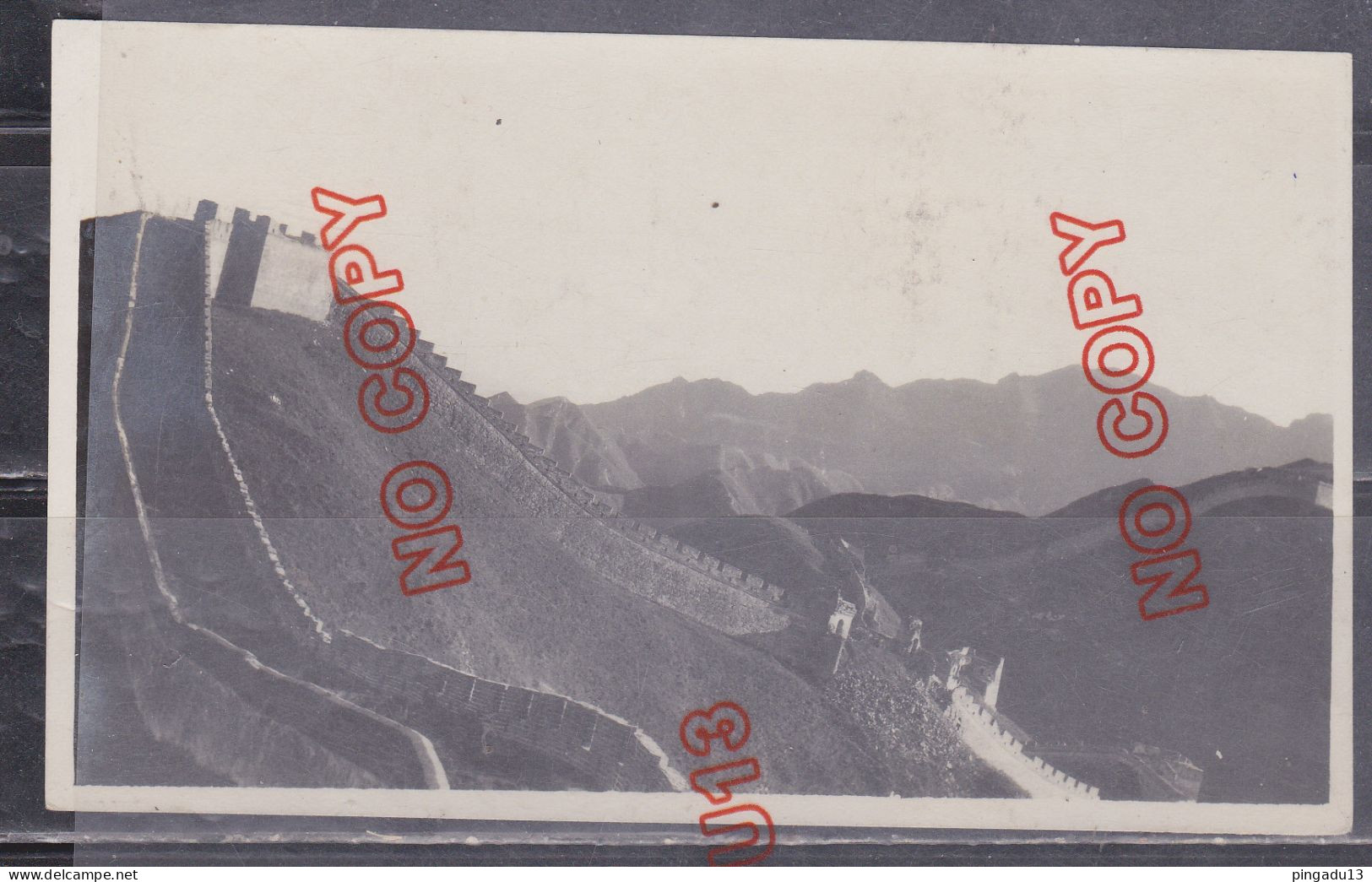 Fixe Asie Asia Chine China Voyage Vers 1930 Grande Muraille Beau Format 8.5 Par 14 Cm Très Bon état - Azië