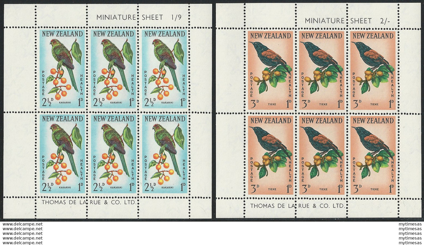 1962 New Zealand Public Healt 2MS MNH SG N. 813b - Autres & Non Classés