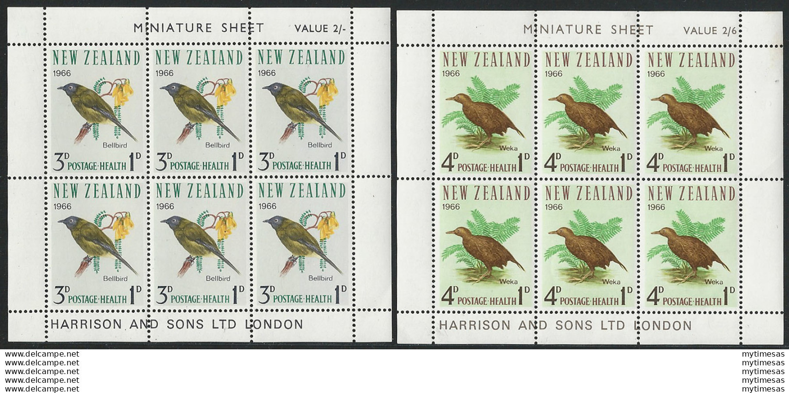 1966 New Zealand Public Health 2MS MNH SG N. 841 - Altri & Non Classificati