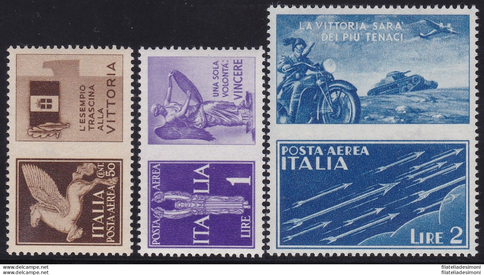 1942 REGNO  - Propaganda Di Guerra N° 12A/12C  3 Valori  MNH/**  LUSSO - Otros & Sin Clasificación