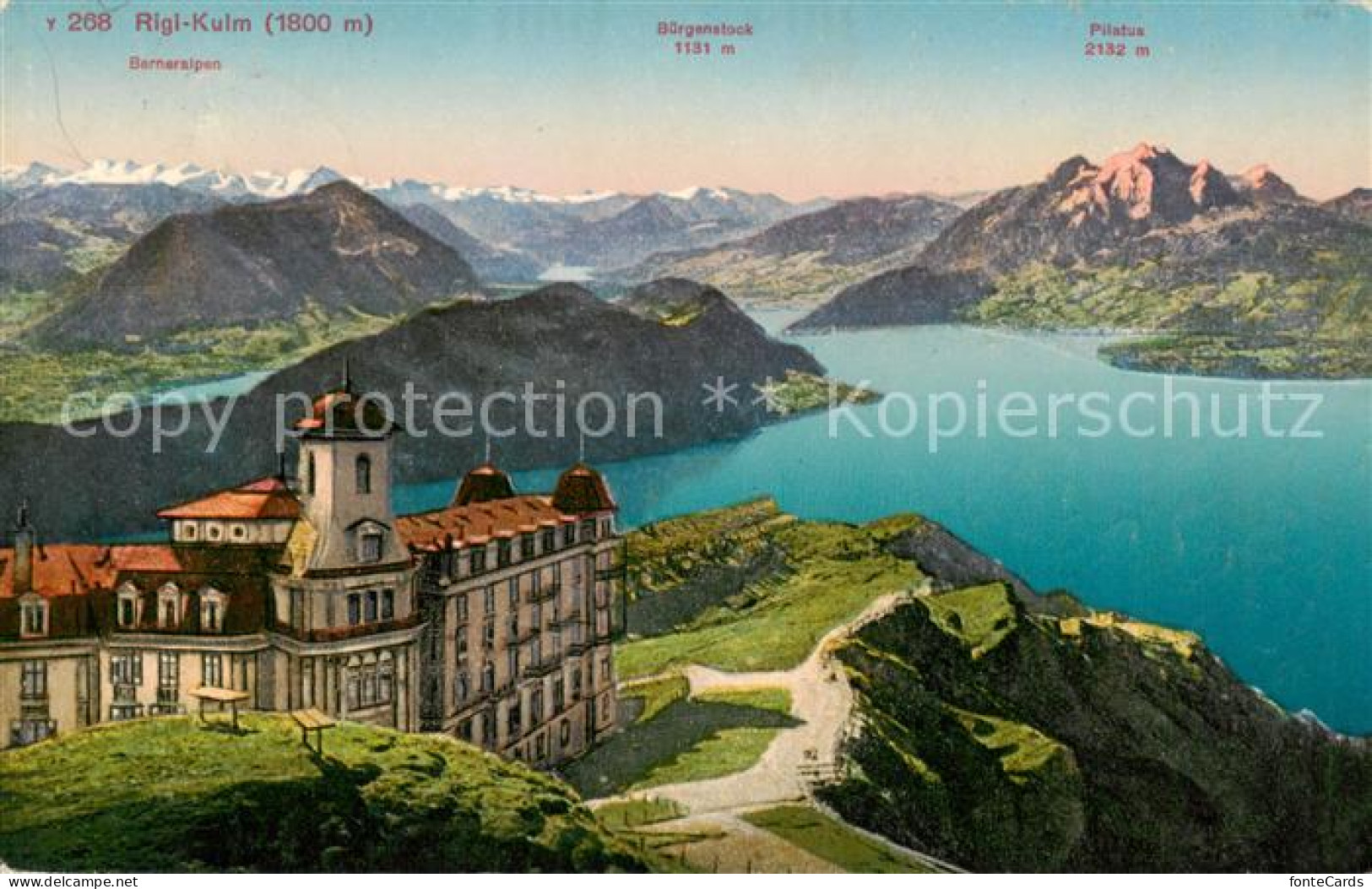 13806302 Rigi Kulm Mit Buergenstock Pilatus Und Berner Alpen Rigi Kulm - Autres & Non Classés