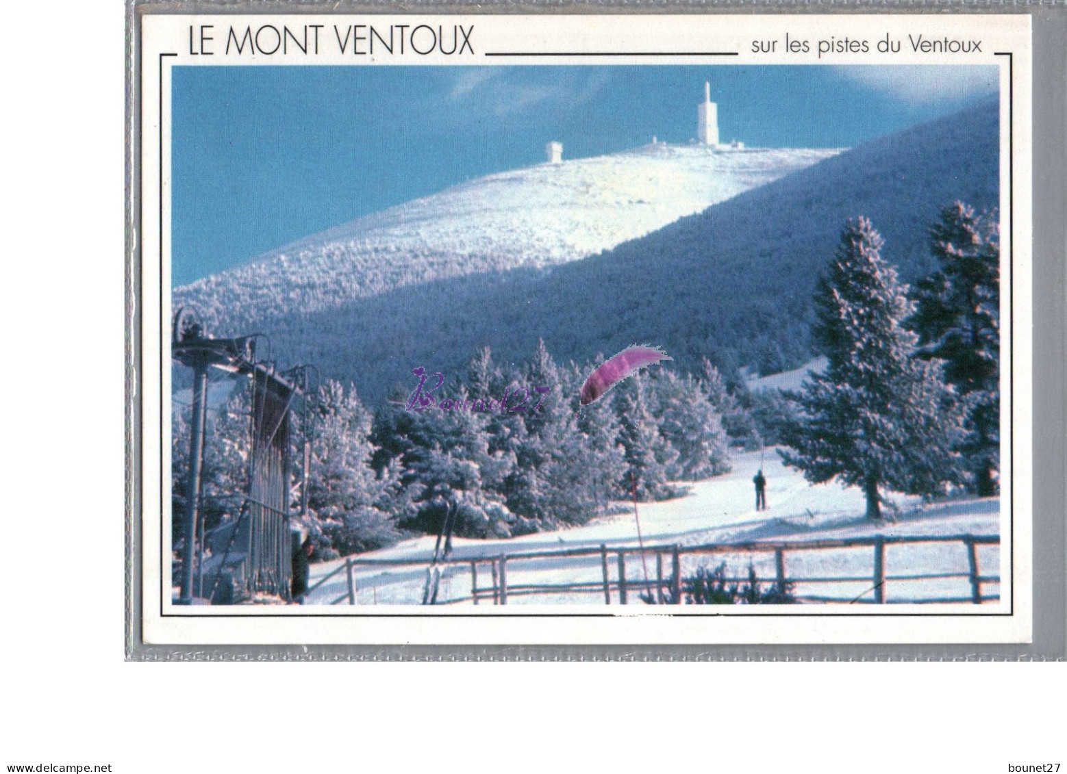 SUR LES PISTES DU MONT VENTOUX  84 - Paysage D'hiver Station Carte Vierge - Autres & Non Classés