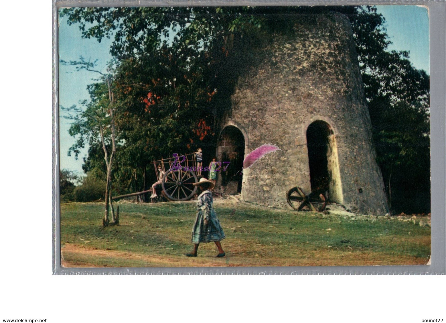 GUADELOUPE - Le Vestiges De Moulin De Sucrerie Animé Enfant Charette 1976 - Saint Barthelemy