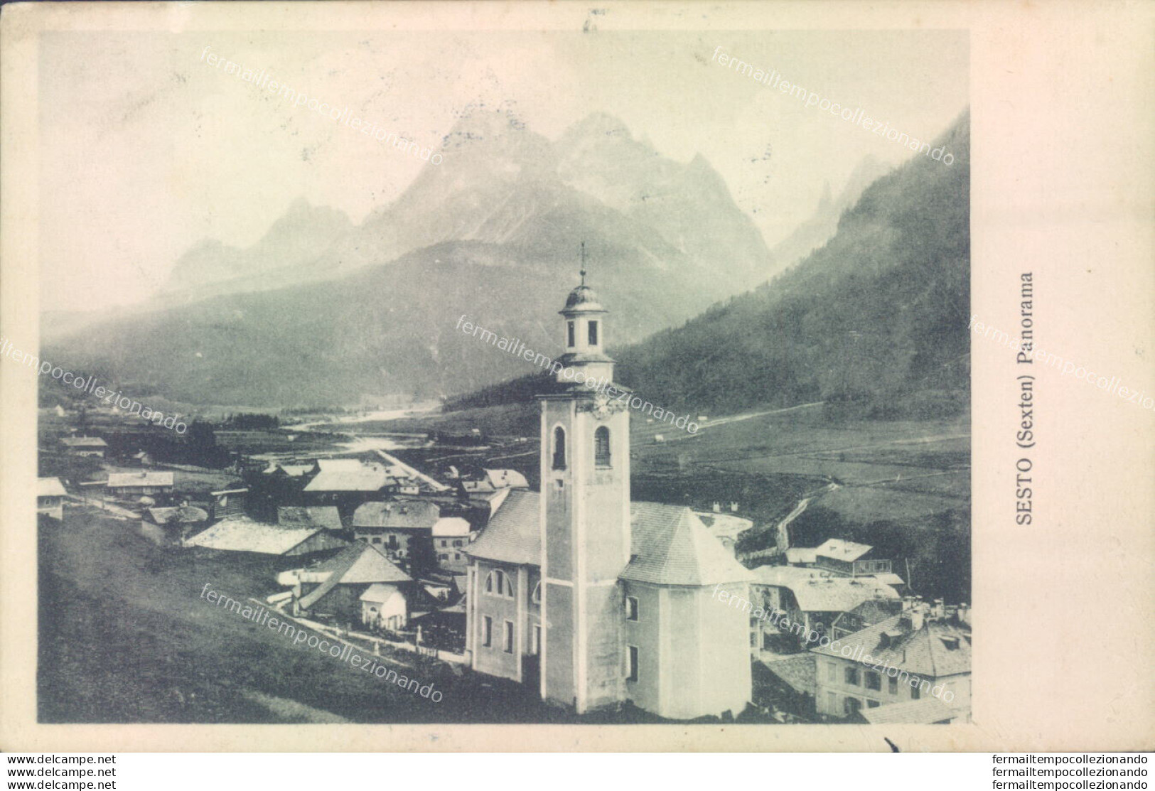 C655 Cartolina Sesto Sexsten Panorama 1916 Provincia Di Bolzano - Bolzano