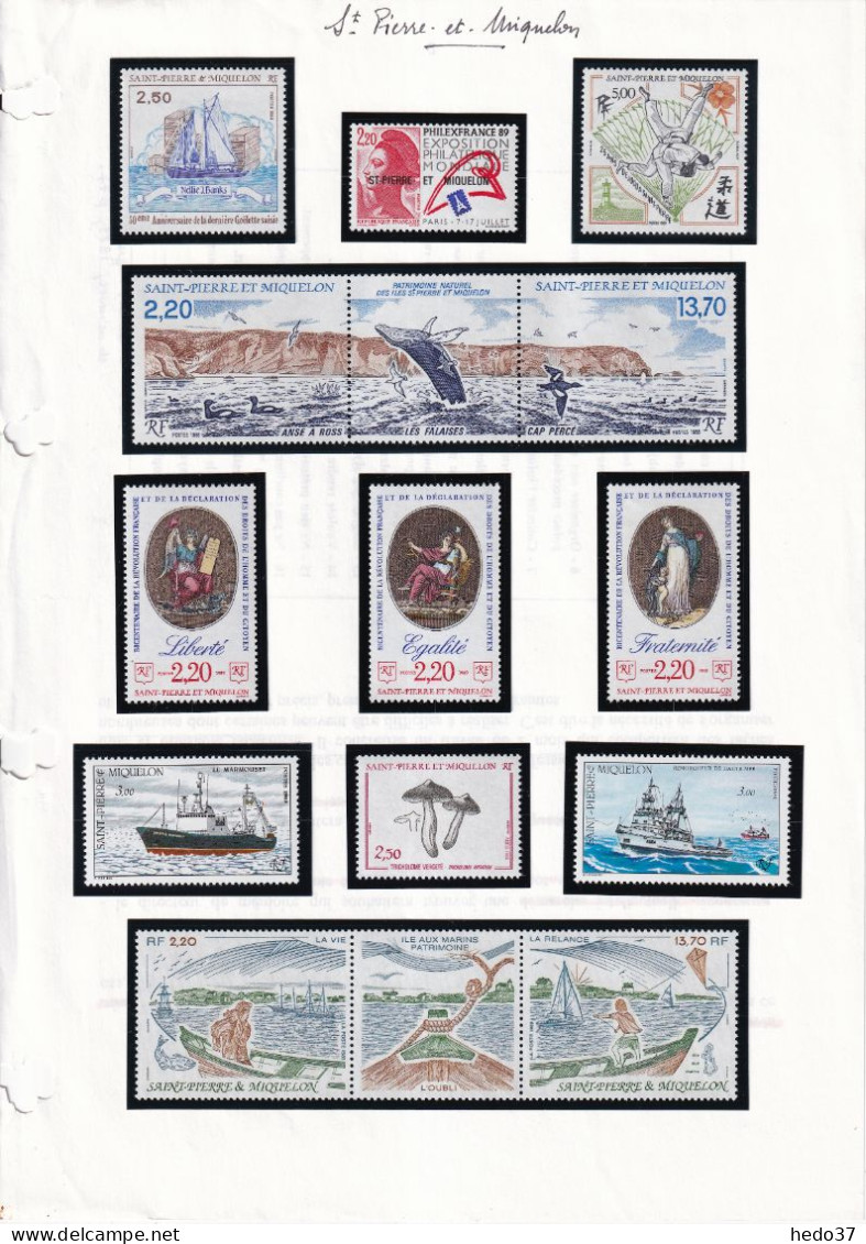 St Pierre Et Miquelon - Collection 1986/2000 à - 50% Sous Faciale - Neufs ** Sans Charnière - Poste & PA - TB - Colecciones & Series