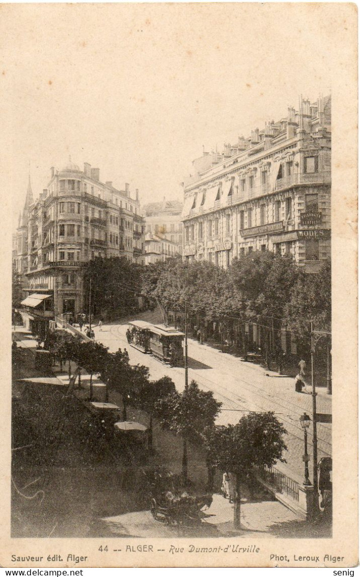 ALGERIE - ALGER - 44 - Rue Dumont-d'Urville - Sauveur édit. Phot. LEROUX Alger - Algerien