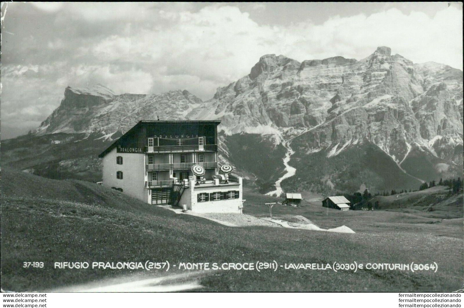 Ah342 Cartolina Rifugio Pralongia Monte S.croce Lavarella E Conturin Bolzano - Bolzano (Bozen)