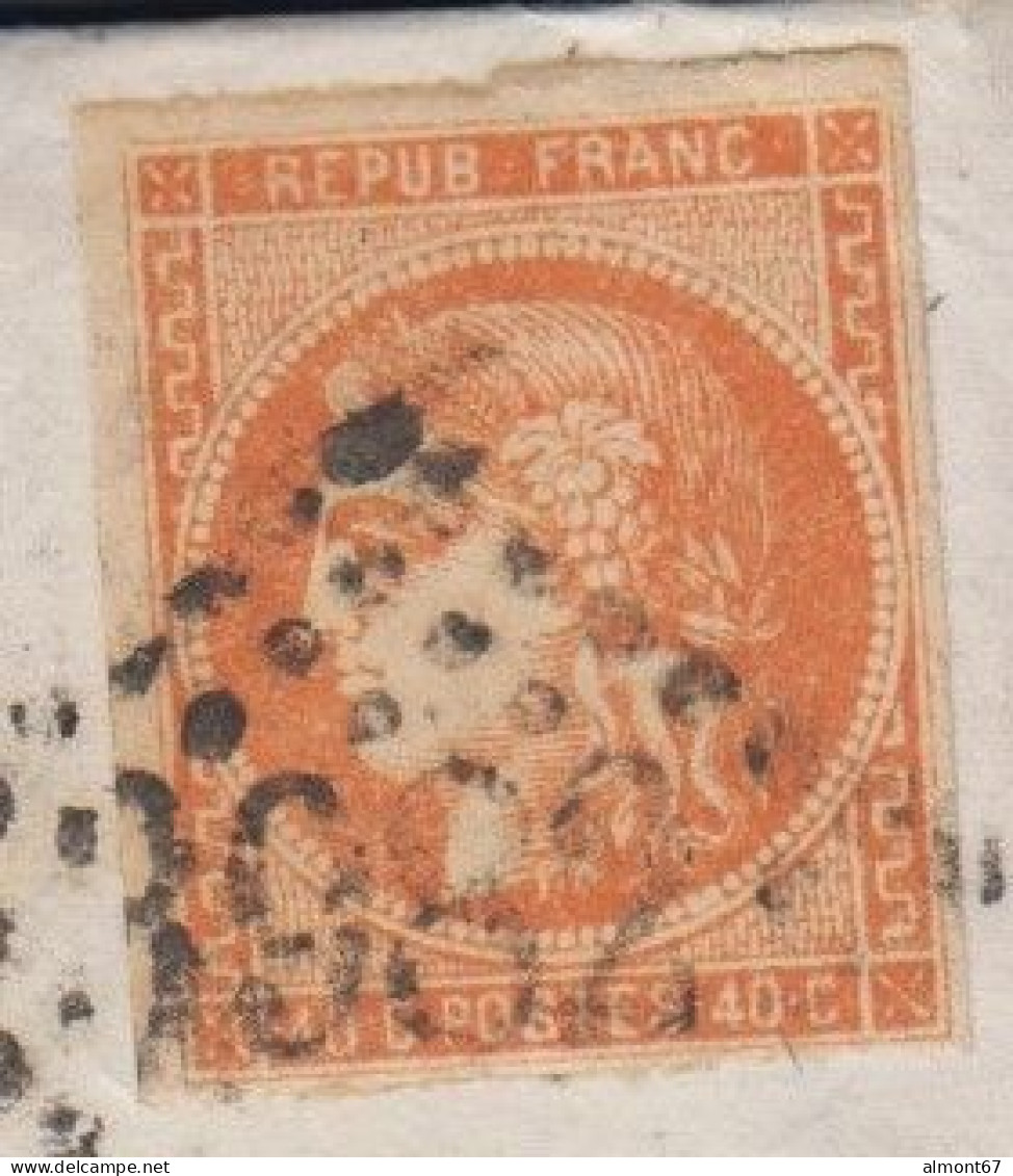 Bordeaux N° 48  Sur Lettre De Toulouse Pour St Gaudens - 1870 Ausgabe Bordeaux