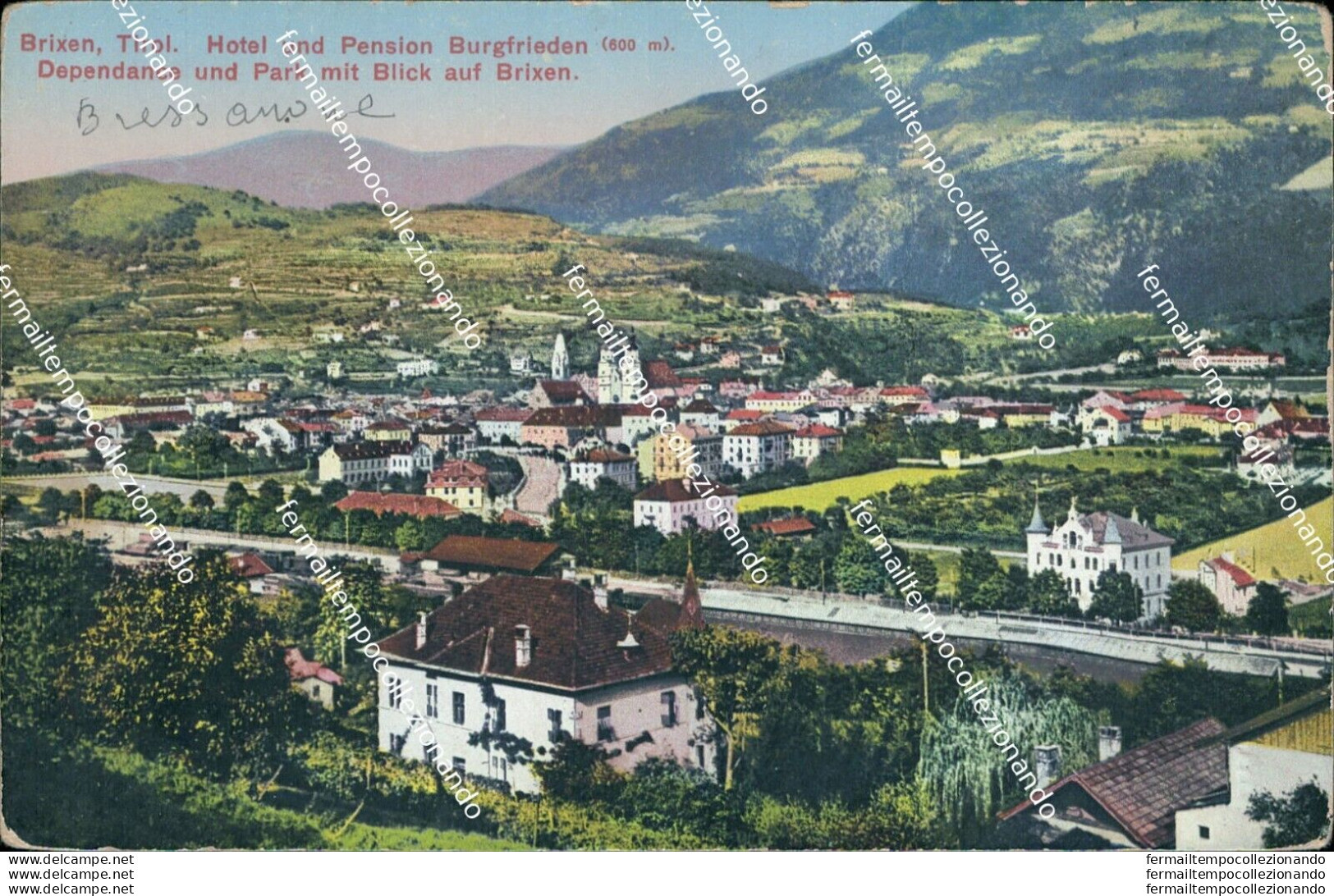 Bm159 Cartolina Brixen Hotel Und Pension Burgfrieden Provincia Di Bolzano - Bolzano (Bozen)