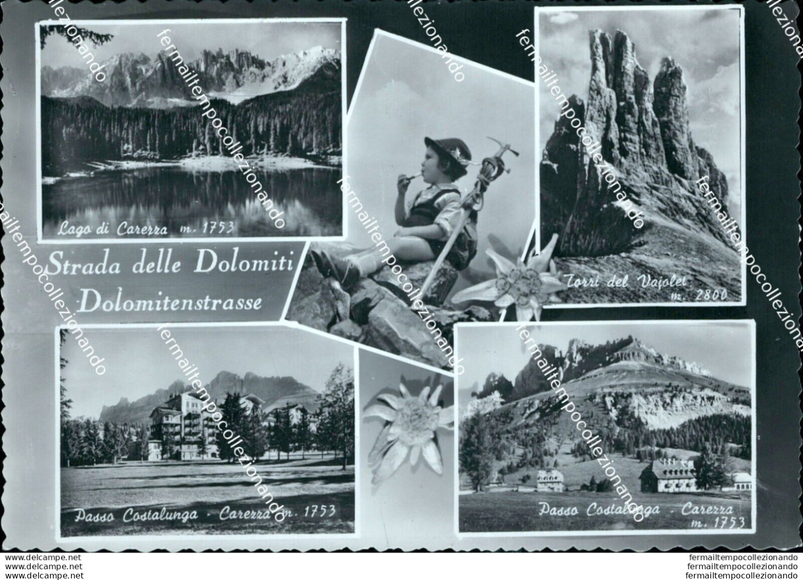 Bm203 Cartolina Strada Delle Dolomiti Passo Costalunga Carezza Bolzano - Bolzano (Bozen)