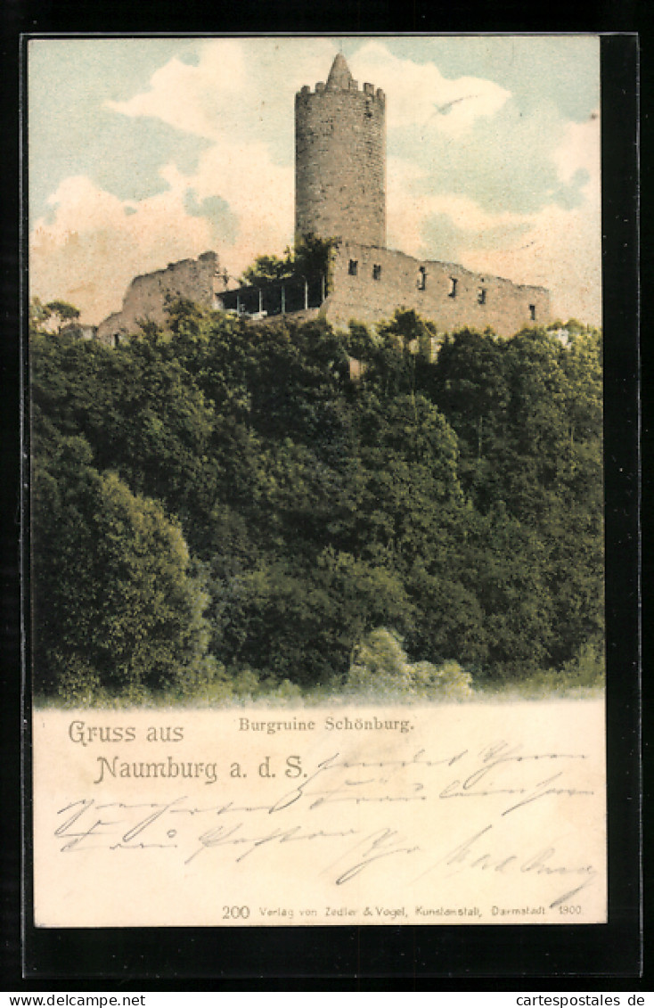 AK Naumburg A. D. S., Burgruine Schönburg  - Naumburg (Saale)
