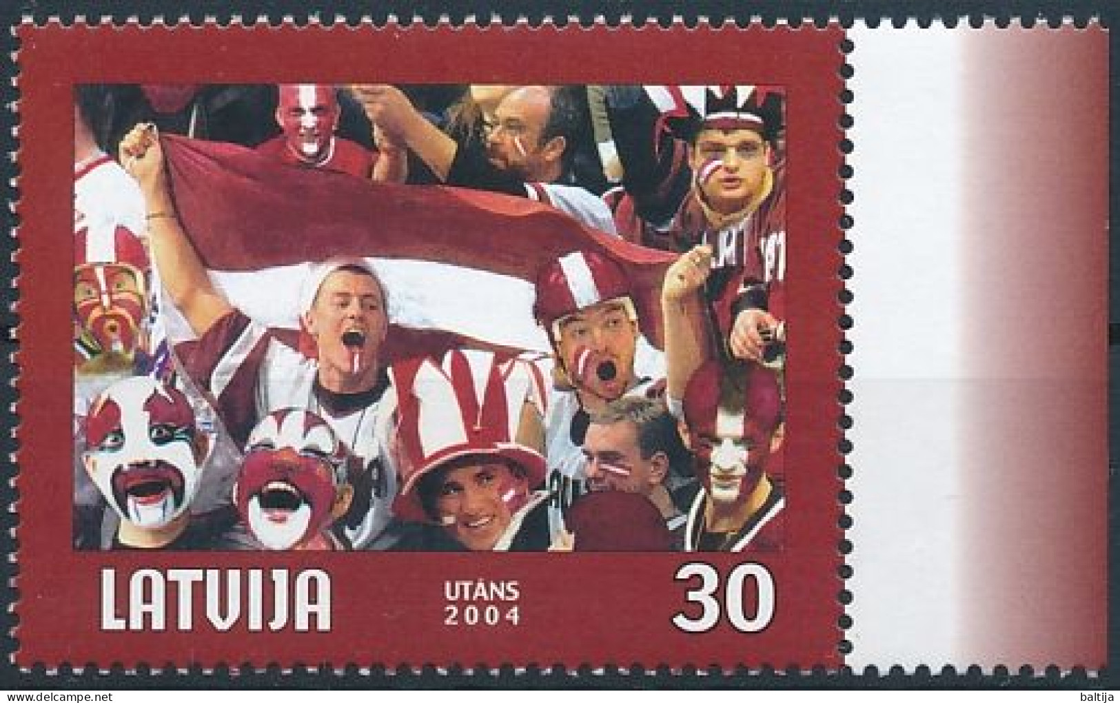 Mi 610 A ** MNH / 2006 Ice Hockey World Championship, Riga, Latvian Ice Hockey Fans, Flag - Lettonie