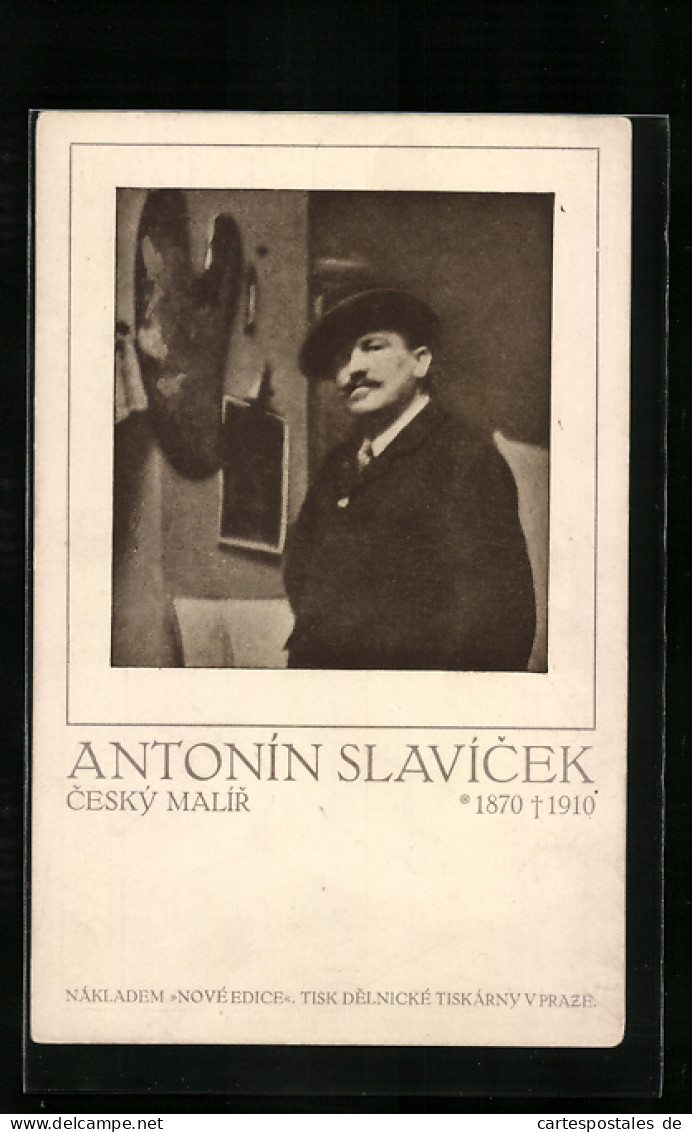 AK Portrait Von Antonín Slvavícek, 1870-1910  - Artisti