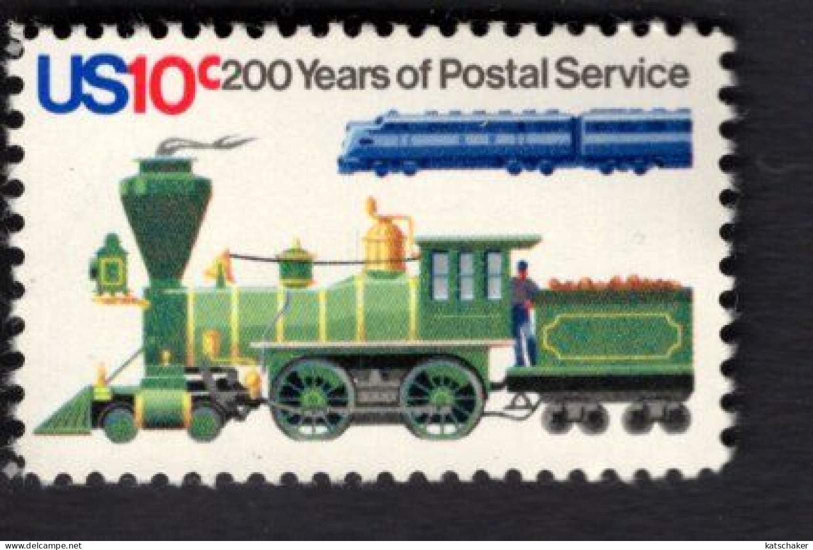 201620523 1975 SCOTT 1573 POSTFRIS MINT NEVER HINGED  (XX) - US POSTAL SERVICE BICENTENNIAL ISSUE - OLD & NEW LOCOMOTIVE - Ongebruikt