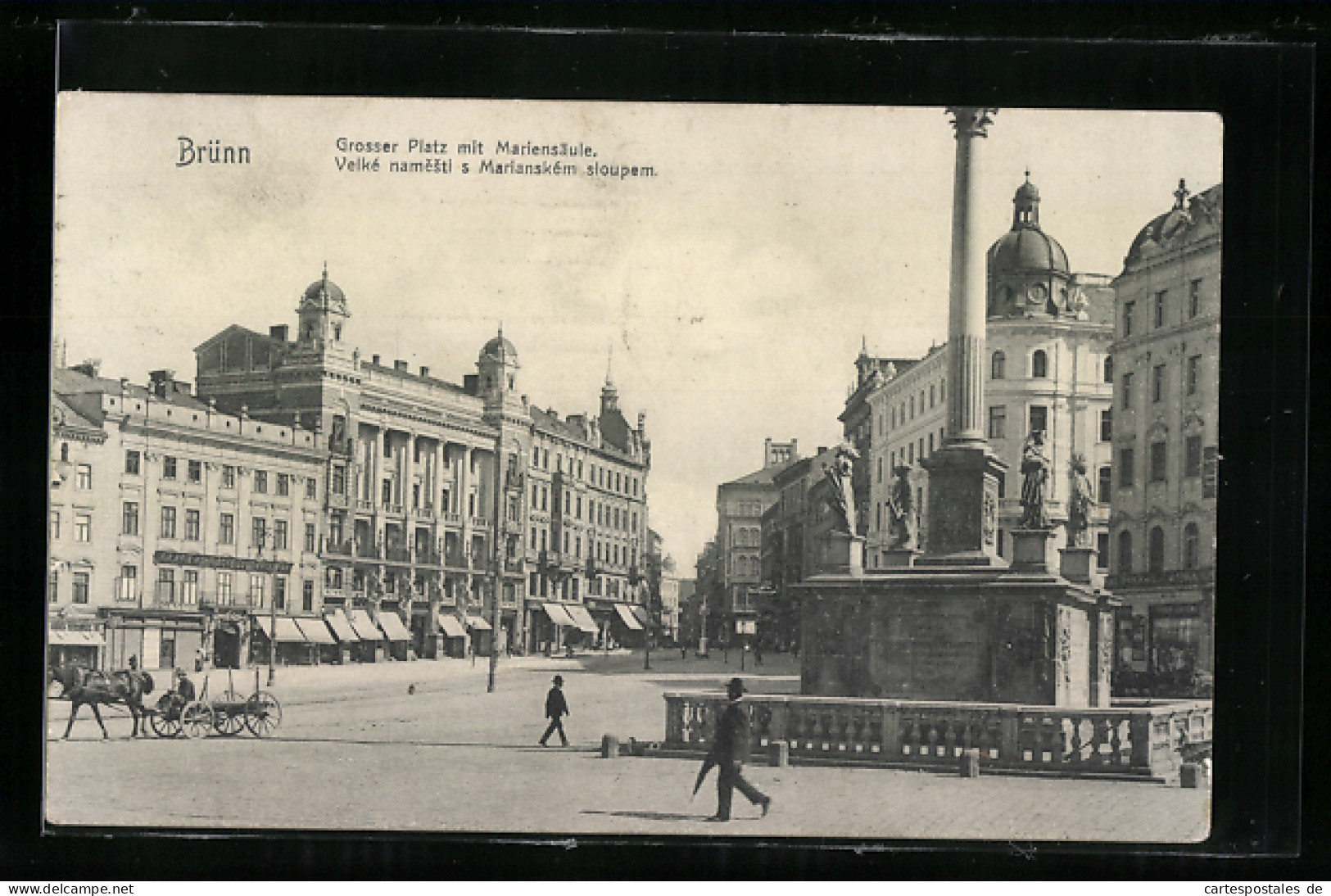 AK Brünn, Grosser Platz Mit Mariensäule  - Czech Republic