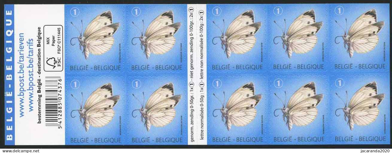 België B130A - Vlinders - Koolwitje - Papillons - Herdruk - "België-Belgique" - 1997-… Permanent Validity [B]