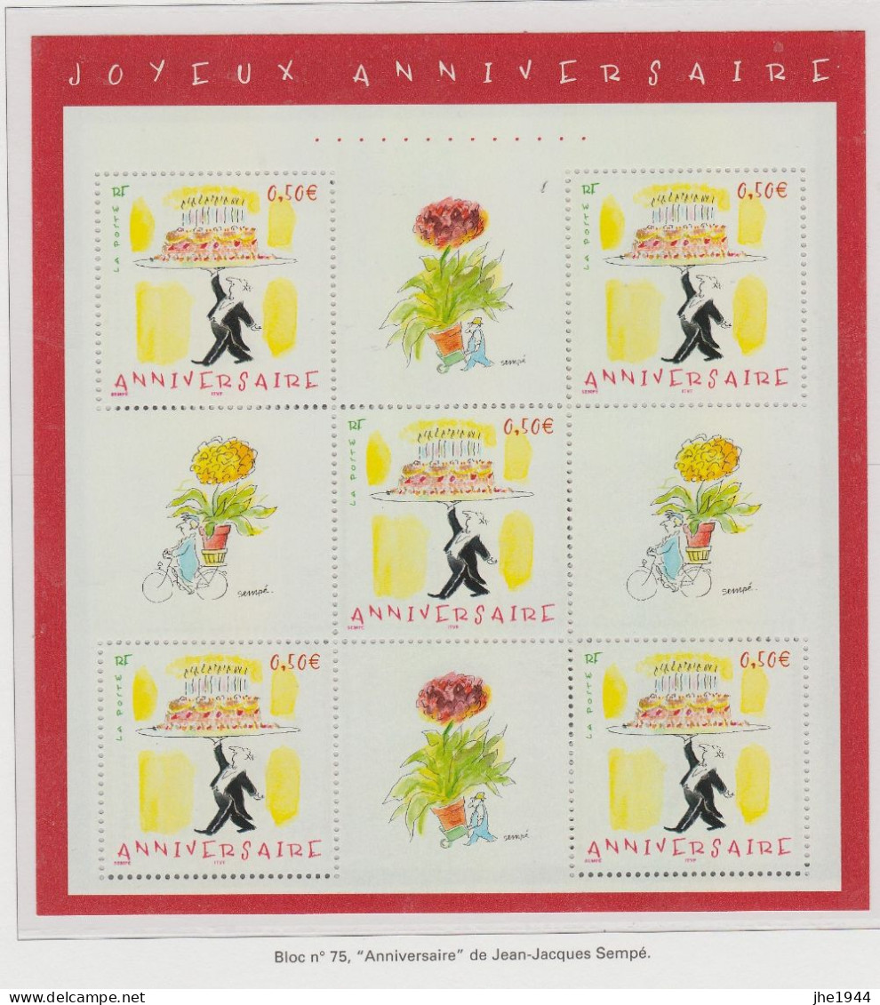 France Bloc N° 75 ** Timbre Anniversaire - Mint/Hinged