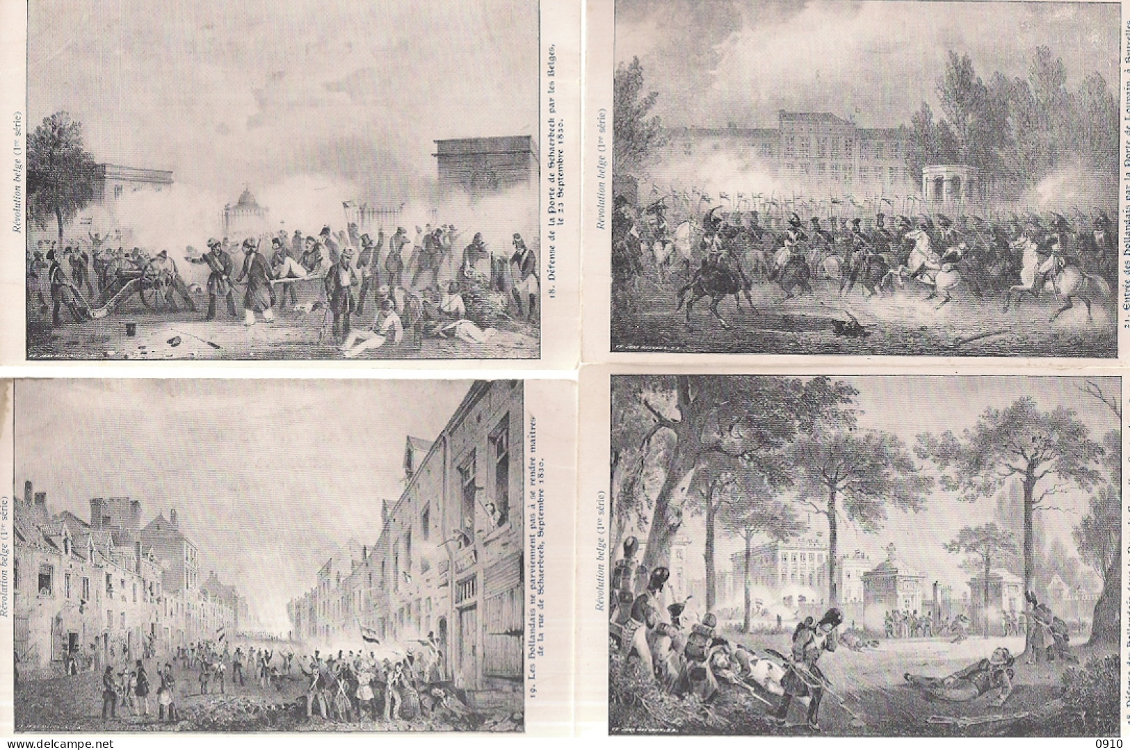 REVOLUTION BELGE-BELGISCHE REVOLUTIE -1830-19 POSTKAARTEN - Geschichte