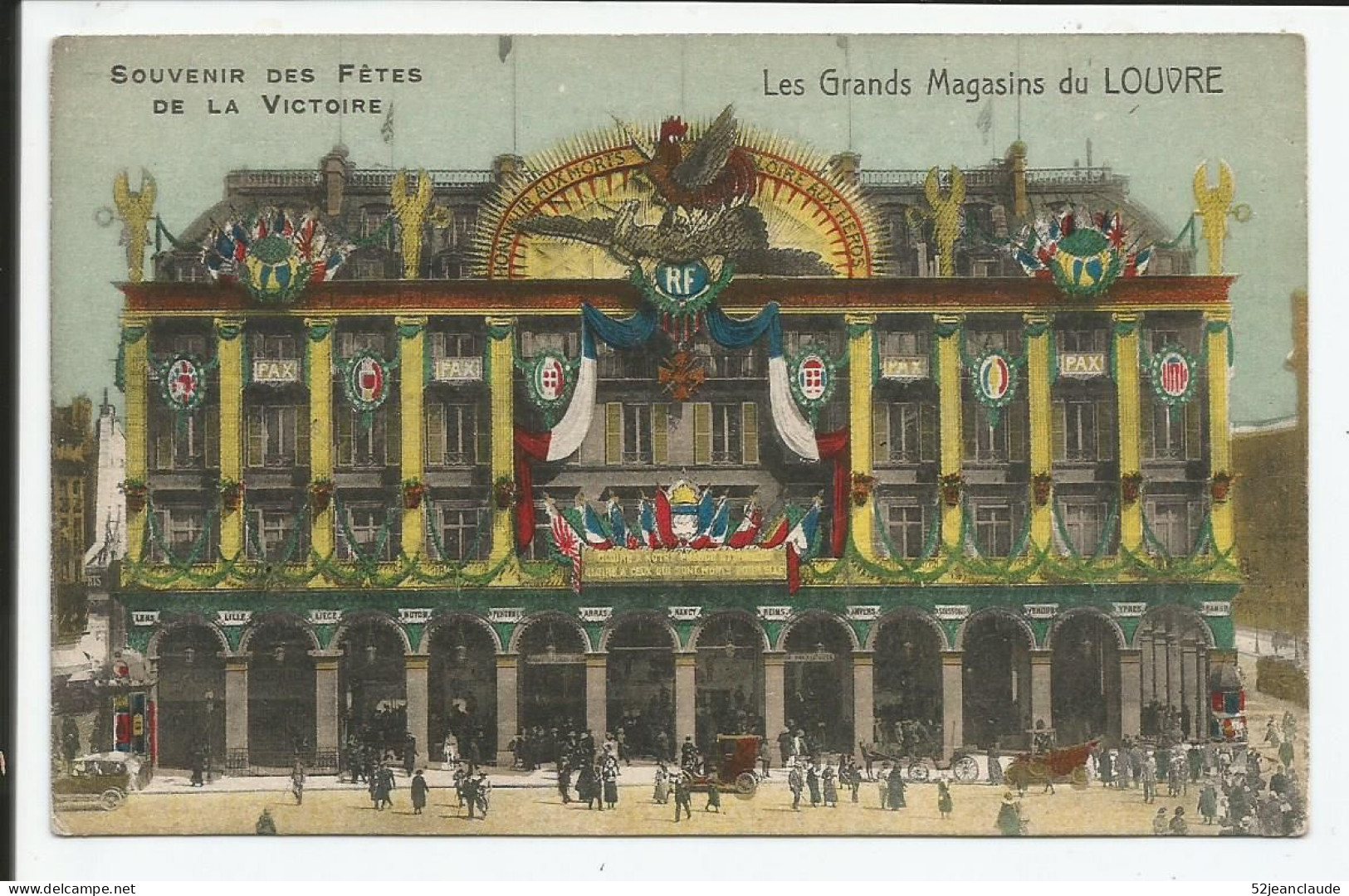 Paris Les Grands Magasins Du Louvre Souvenir Des Fêtesde La Victoire  Rare    1910   N° - Paris (01)