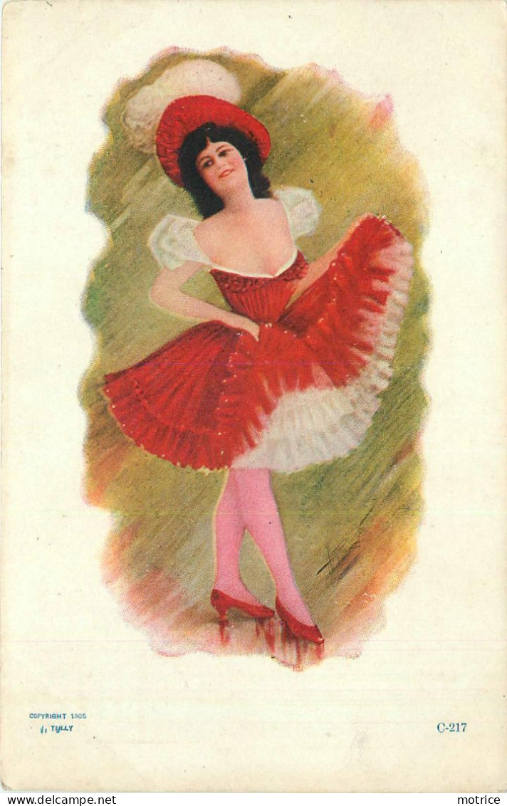 THEME DE LA DANSE - Carte Illustrée French Cancan. - Danza