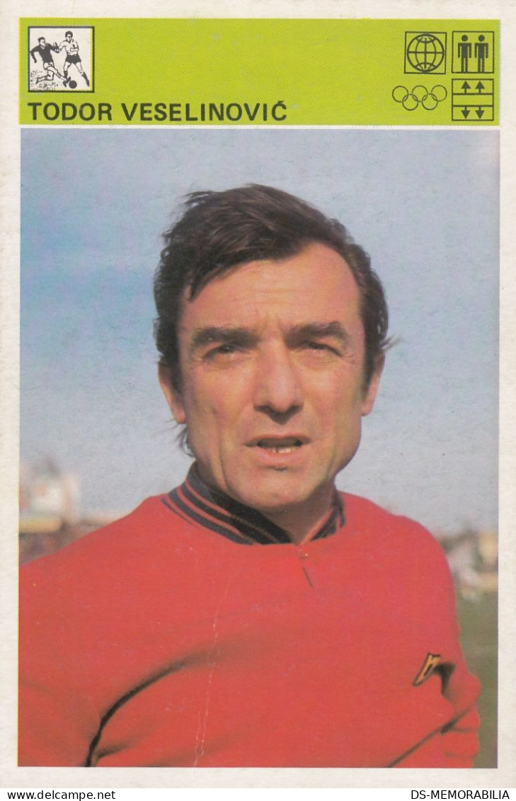 Soccer Football Todor Veselinović Yugoslavia Trading Card Svijet Sporta - Fussball