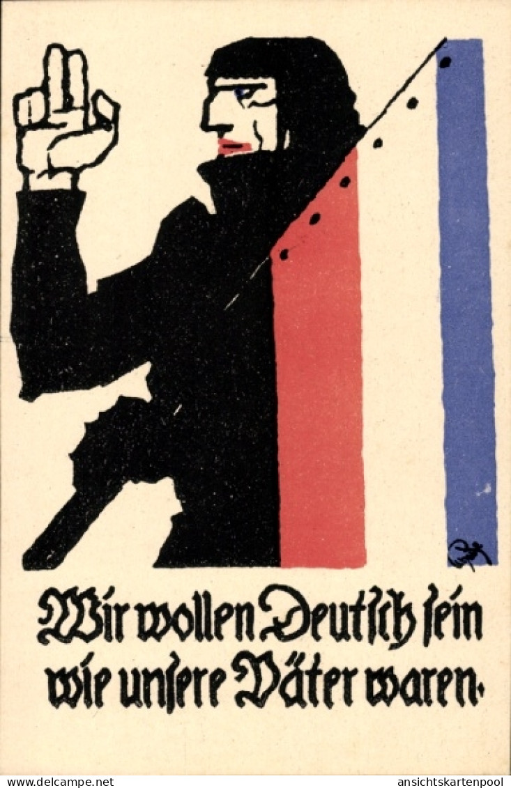 Artiste CPA Volksabstimmung In Schleswig 1920, Wir Wollen Deutsch Sein Wie Unsere Väter Waren - Personaggi