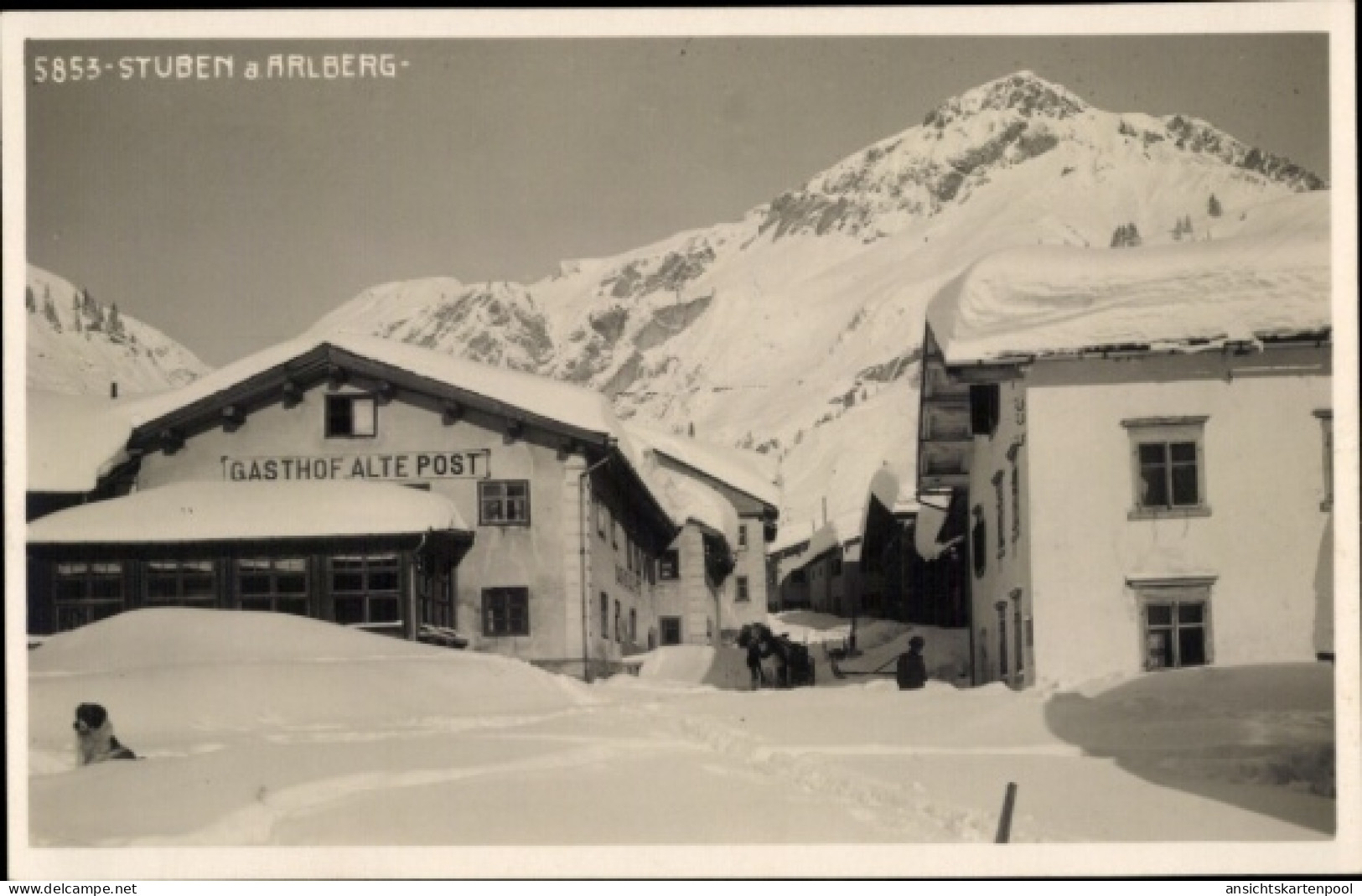 CPA Stuben Am Arlberg Klösterle Vorarlberg, Gasthof Alte Post, Winter - Altri & Non Classificati