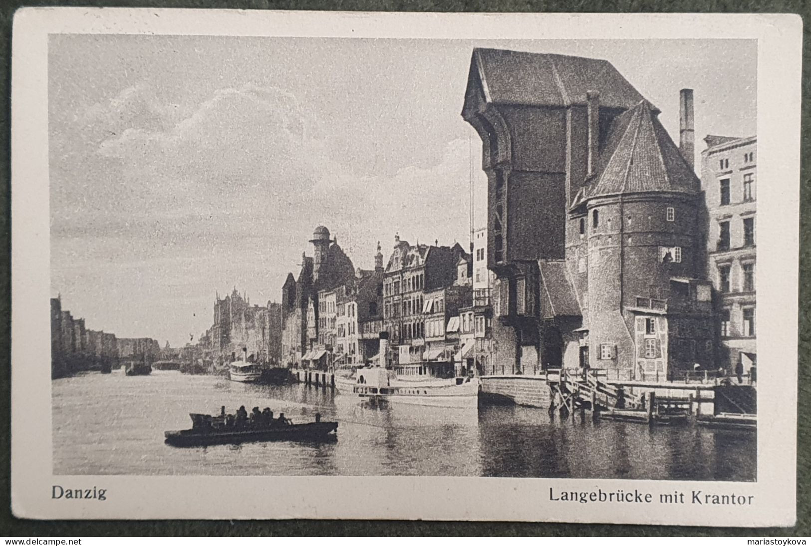 1927. Danzig.Lange Brücke Mit Krantor. - Danzig