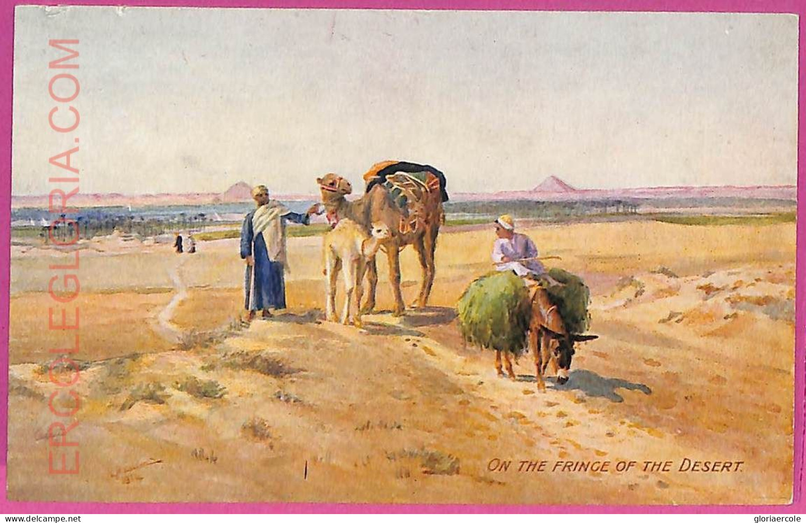 Ag2777 - EGYPT - VINTAGE POSTCARD - Helwan, The Desert - Autres & Non Classés