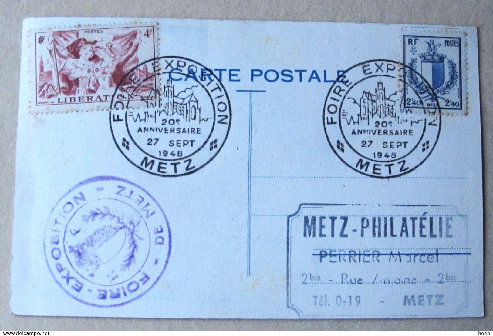 20ème Anniversaire De La Foire De METZ - Carte Maximum - Cartas & Documentos