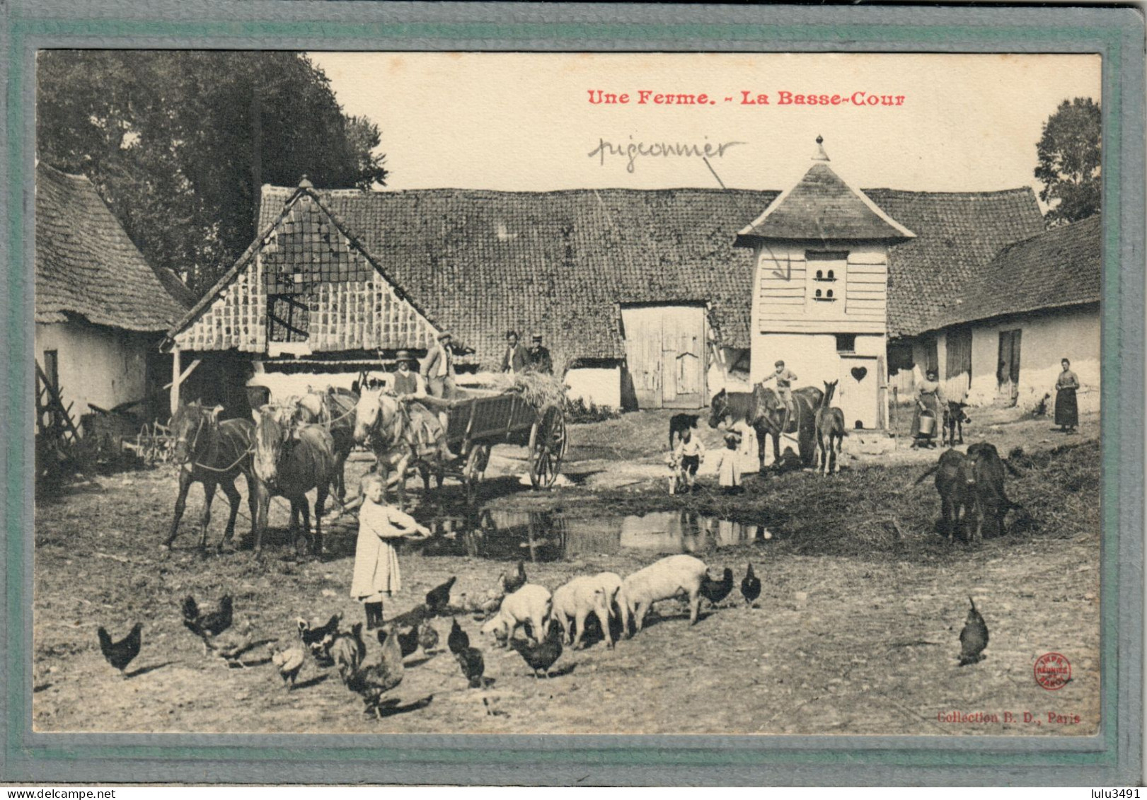 CPA - (Agriculture-Ferme) Thème: Basse-cour, Colombier, Colombophilie, Ferme, Pigeonnier - 1910 - Farms