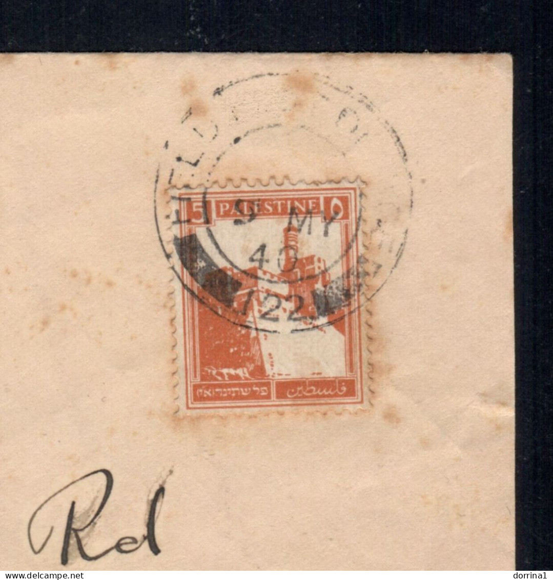 FIELD POST OFFICE 22 Palestine British Mandate Cover 1940 WW2 CENSOR No 5 - Palästina