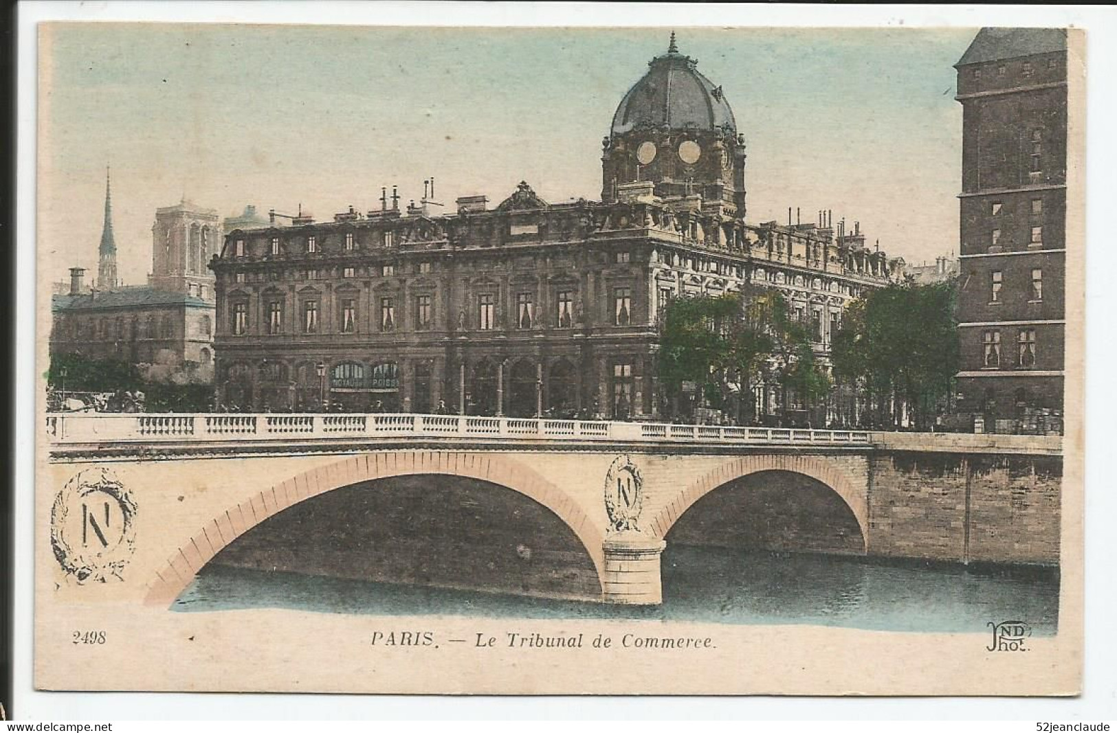 Paris Le Tribunal De Commerce Angle  Rare    1912   N° 2498 - Paris (14)