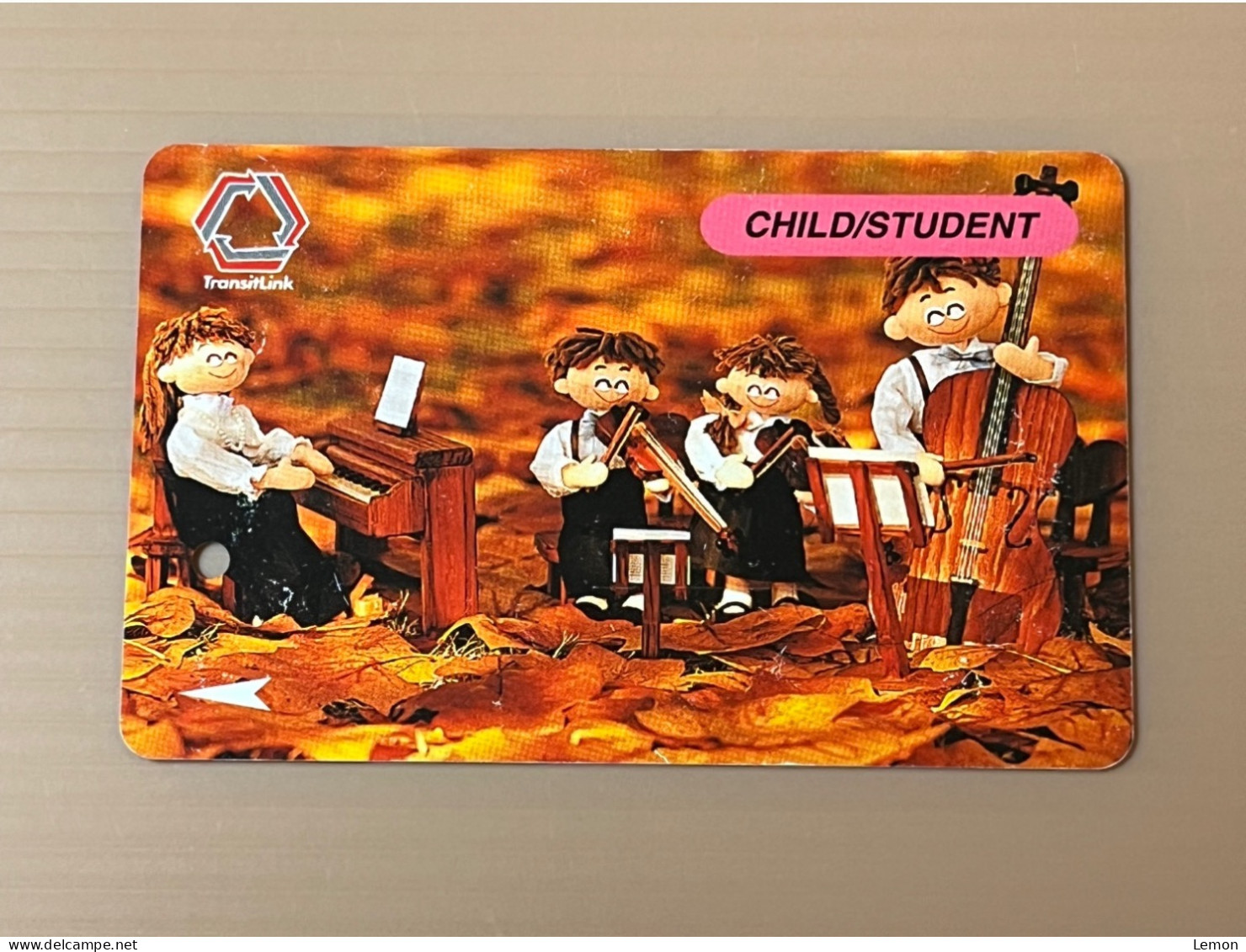 Singapore SMRT TransitLink Metro Train Subway Ticket Card, Child / Student Children Musical, Set Of 1 Used Card - Singapore